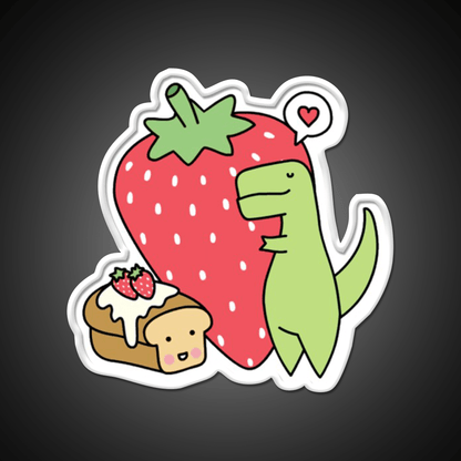 Strawberry Snack Loof Timmy Snack Food Led Neon Sign Rgb Color - Shineneon