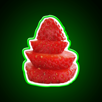 Strawberry Stack Snack Food Led Neon Sign Rgb Color - Shineneon