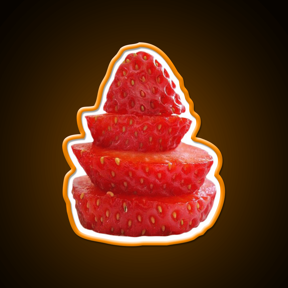 Strawberry Stack Snack Food Led Neon Sign Rgb Color - Shineneon