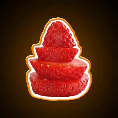 Strawberry Stack Snack Food Led Neon Sign Rgb Color - Shineneon