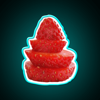 Strawberry Stack Snack Food Led Neon Sign Rgb Color - Shineneon