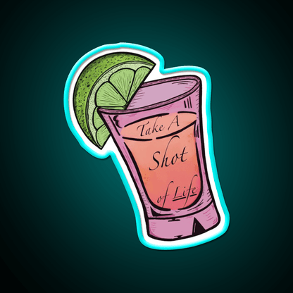 Strawberry Tequila Sunrise Take A Shot Party Drink Tequila Led Neon Sign Rgb Color - Shineneon