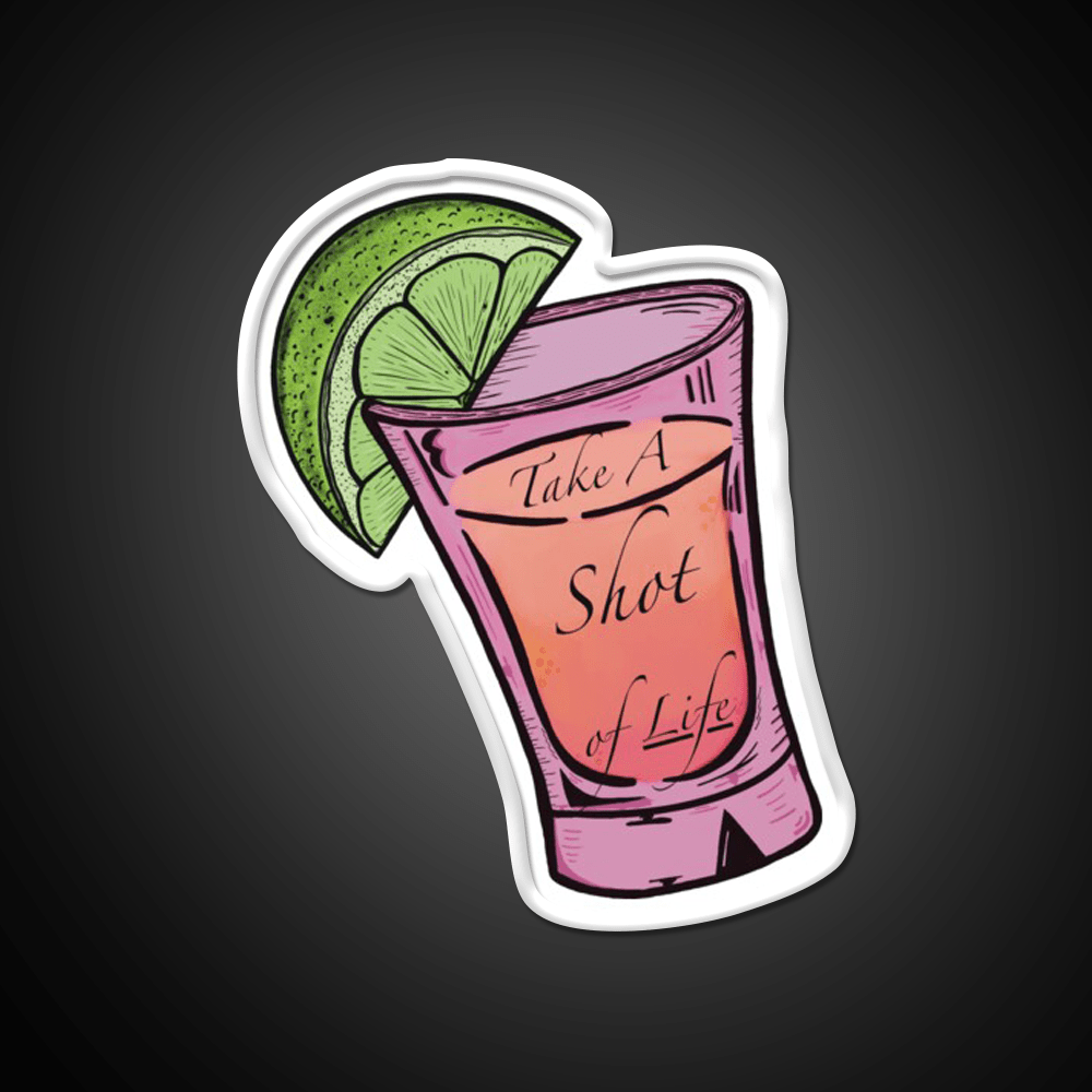 Strawberry Tequila Sunrise Take A Shot Party Drink Tequila Led Neon Sign Rgb Color - Shineneon