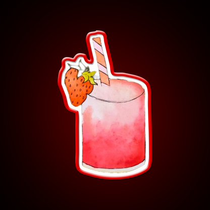Strawberry Watercolor Cocktail Bar Decor Led Neon Sign Rgb Color - LED neon sign view 10