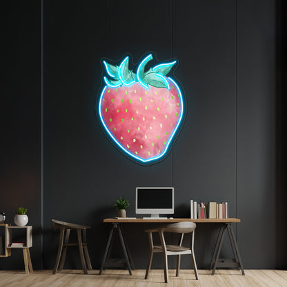 Strawberry Watercolor Neon Sign Artwork For Led Signs For Business | Shineneon