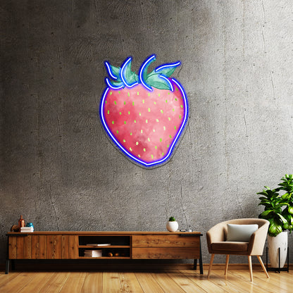Strawberry Watercolor Neon Sign Artwork For Led Signs For Business | Shineneon