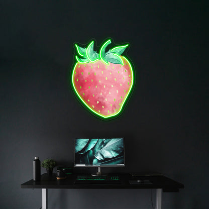 Strawberry Watercolor Neon Sign Artwork For Led Signs For Business | Shineneon