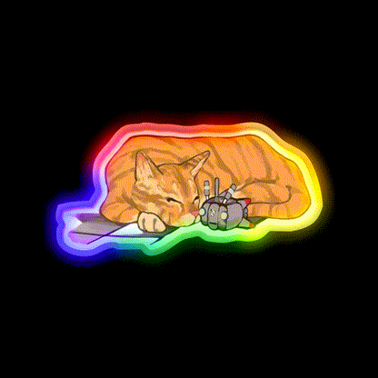 Stray Game Asian Cultural Led Neon Sign Rgb Color - LED neon sign close-up detail