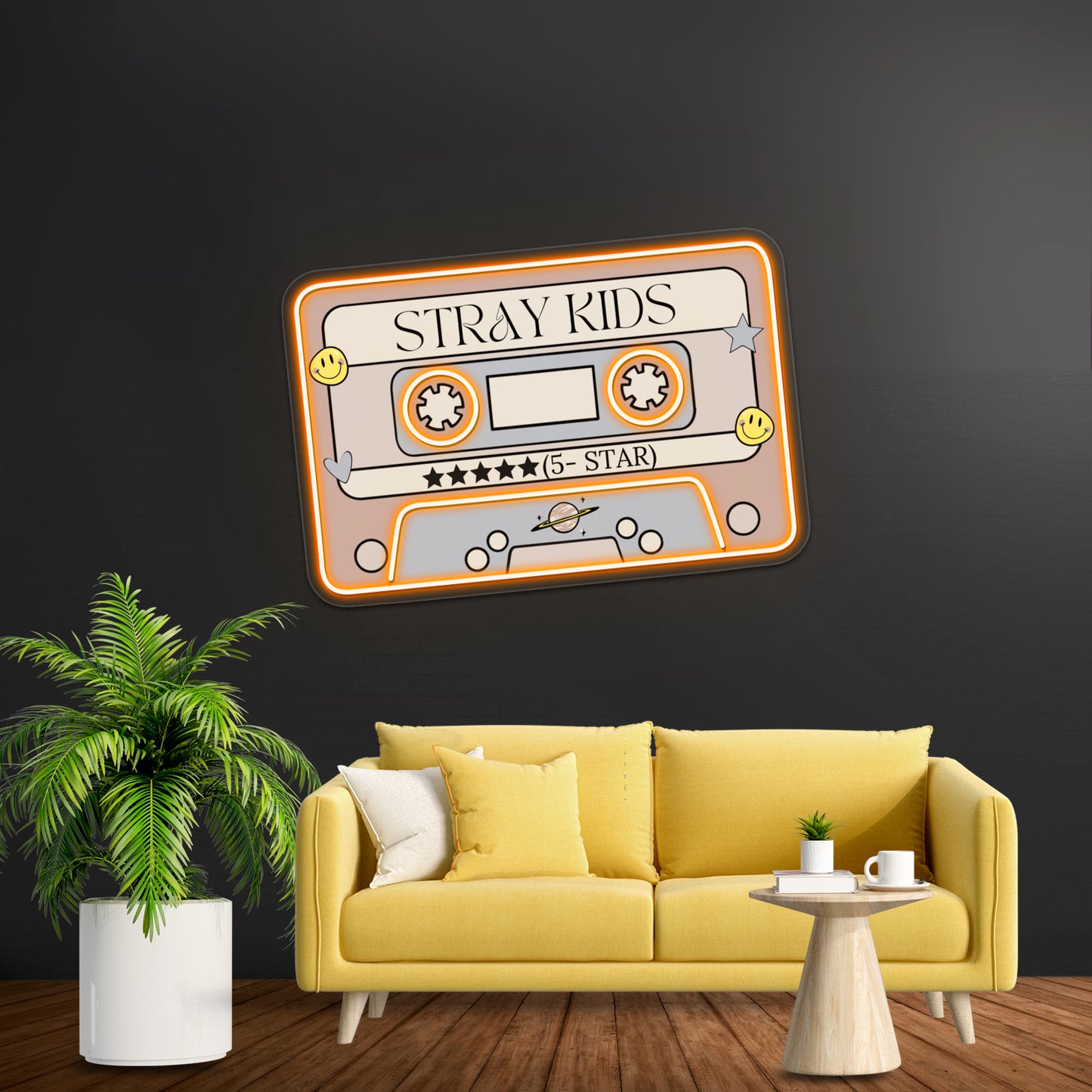 Stray Kids 5star Retro Pastel Cassette Tape Artwork Neon Signs For Sale