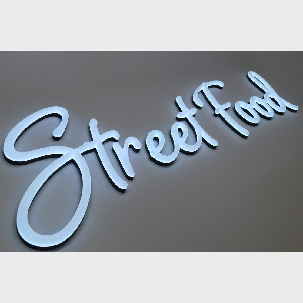 Street Food 3D Frontlit Channel Letters Led Light Sign