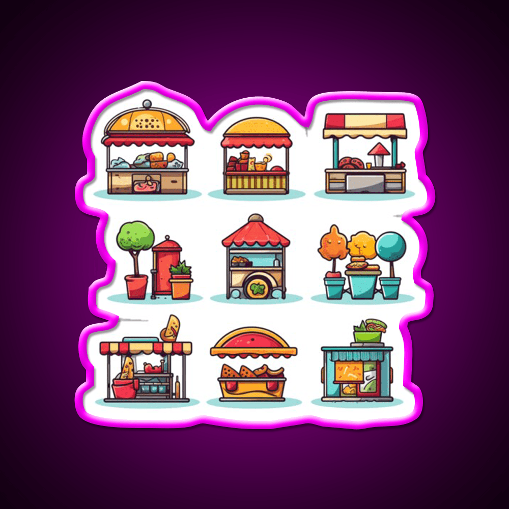 Street Food Fast Food Led Neon Sign For Burger Place Rgb Color - Shineneon