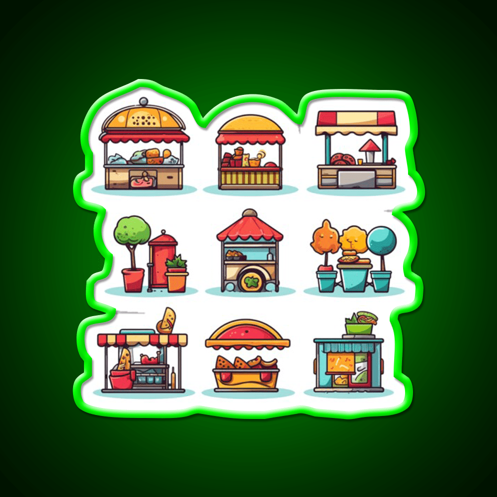 Street Food Fast Food Led Neon Sign For Burger Place Rgb Color - Shineneon