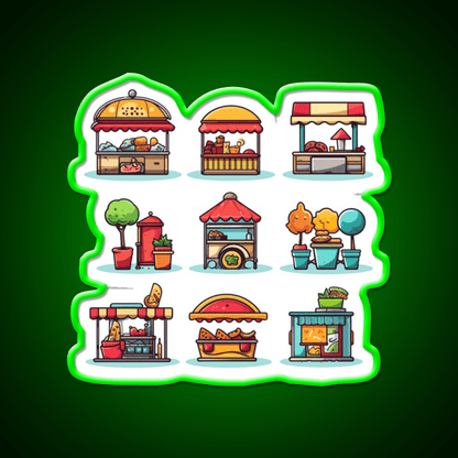 Street Food Fast Food Led Neon Sign For Burger Place Rgb Color - Shineneon