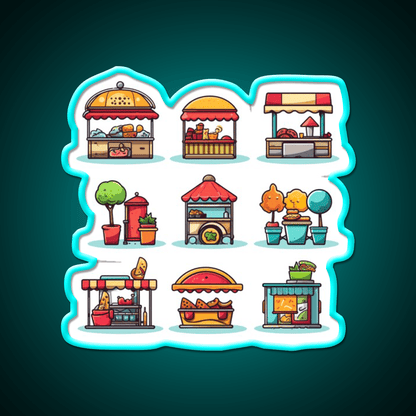 Street Food Fast Food Led Neon Sign For Burger Place Rgb Color - Shineneon