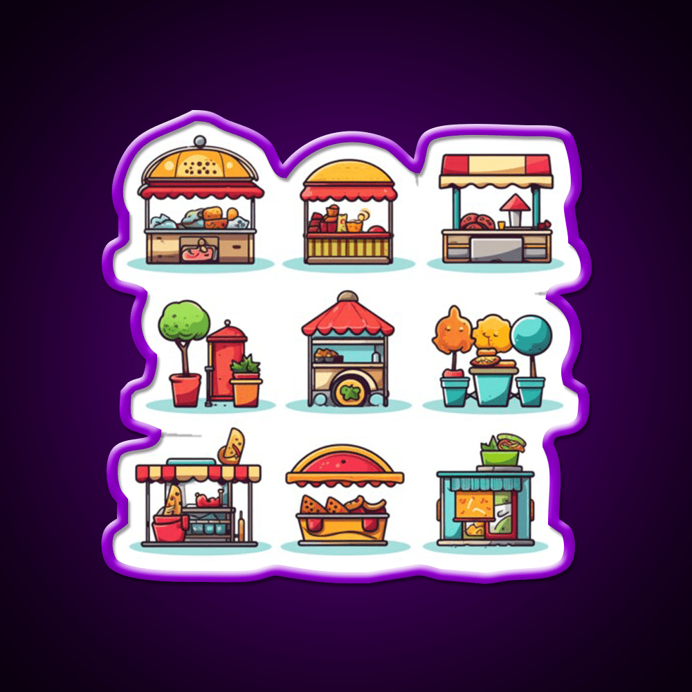 Street Food Fast Food Led Neon Sign For Burger Place Rgb Color - Shineneon