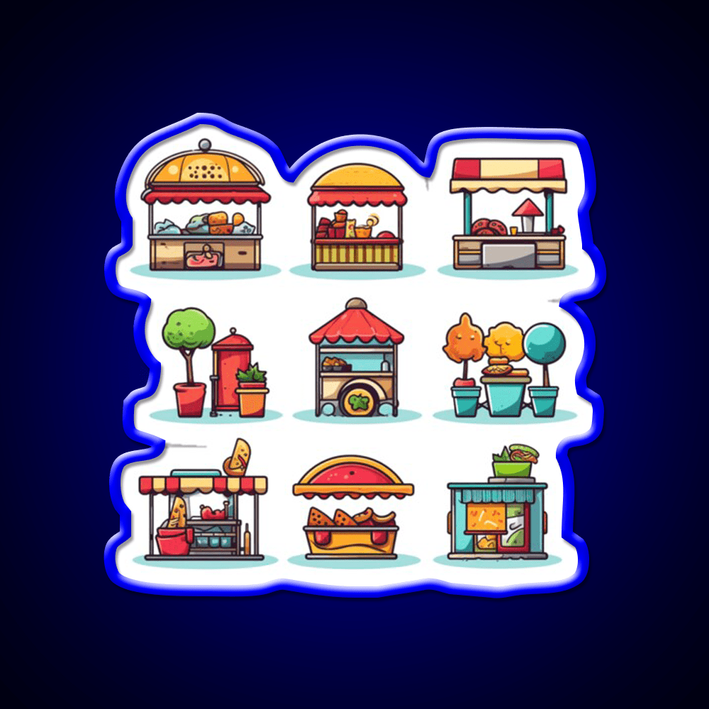 Street Food Fast Food Led Neon Sign For Burger Place Rgb Color - Shineneon