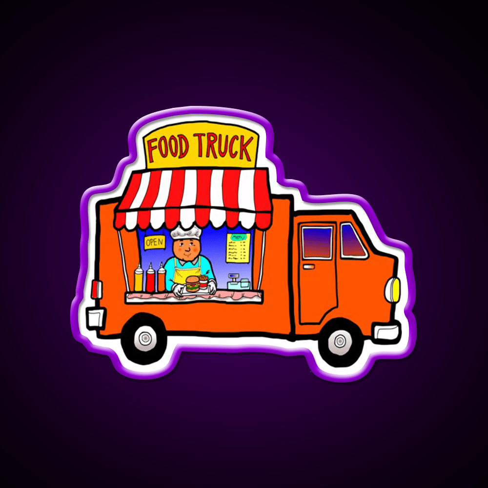 Street Food Truck Fast Food Led Neon Sign For Burger Place Rgb Color - Shineneon