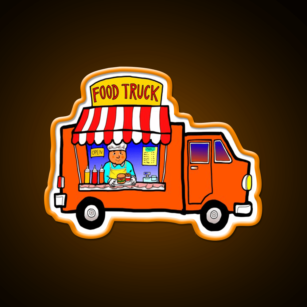 Street Food Truck Fast Food Led Neon Sign For Burger Place Rgb Color - Shineneon