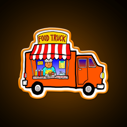 Street Food Truck Fast Food Led Neon Sign For Burger Place Rgb Color - Shineneon