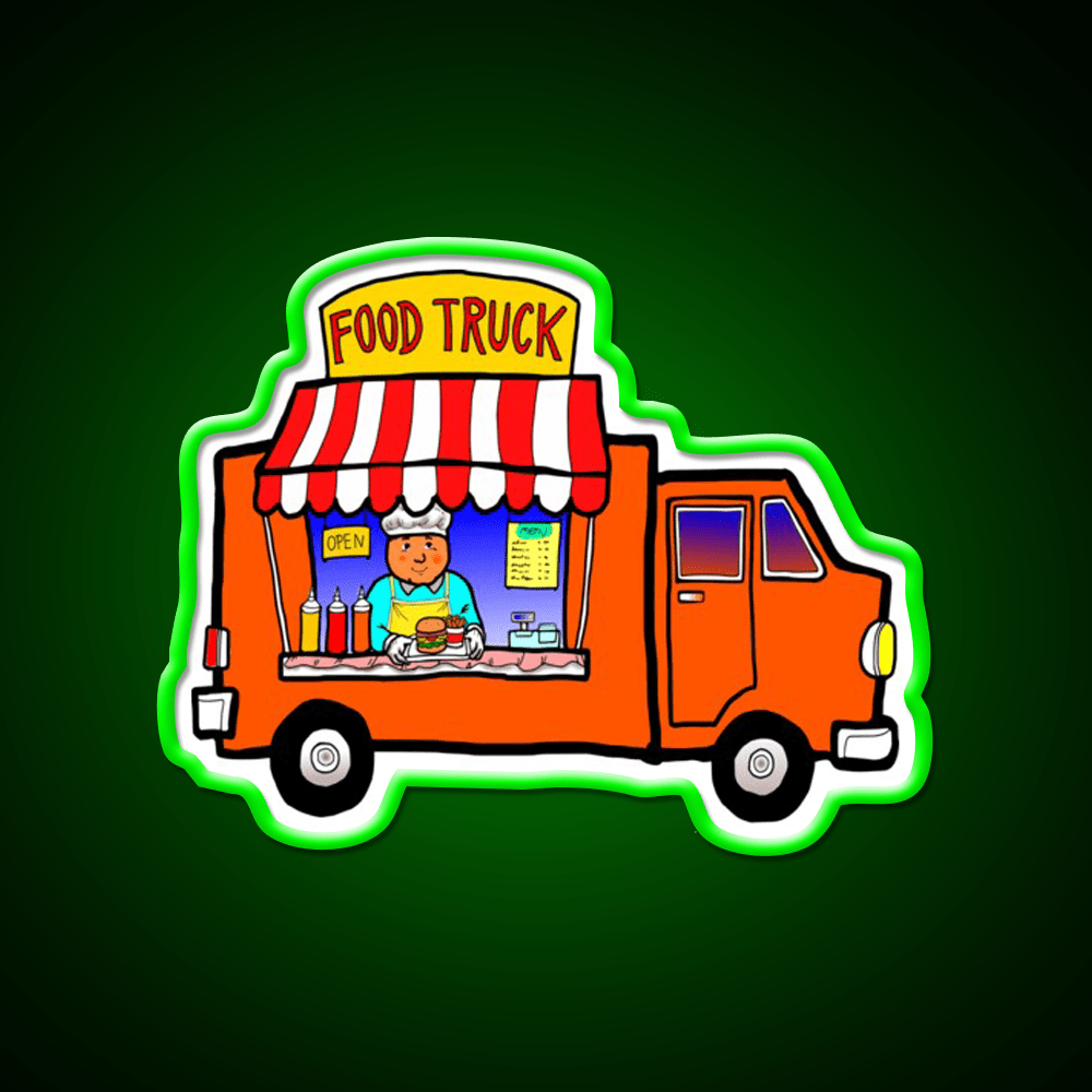 Street Food Truck Fast Food Led Neon Sign For Burger Place Rgb Color - Shineneon
