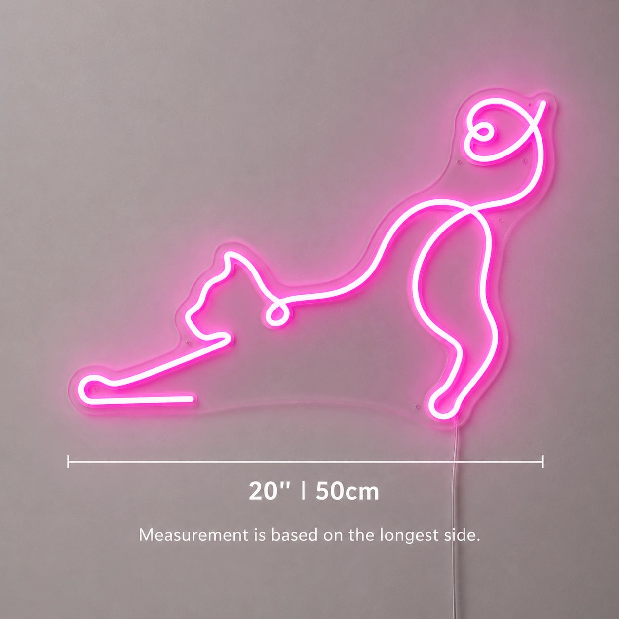 Stretching Cat Neon Sign LED Neon Sign size image