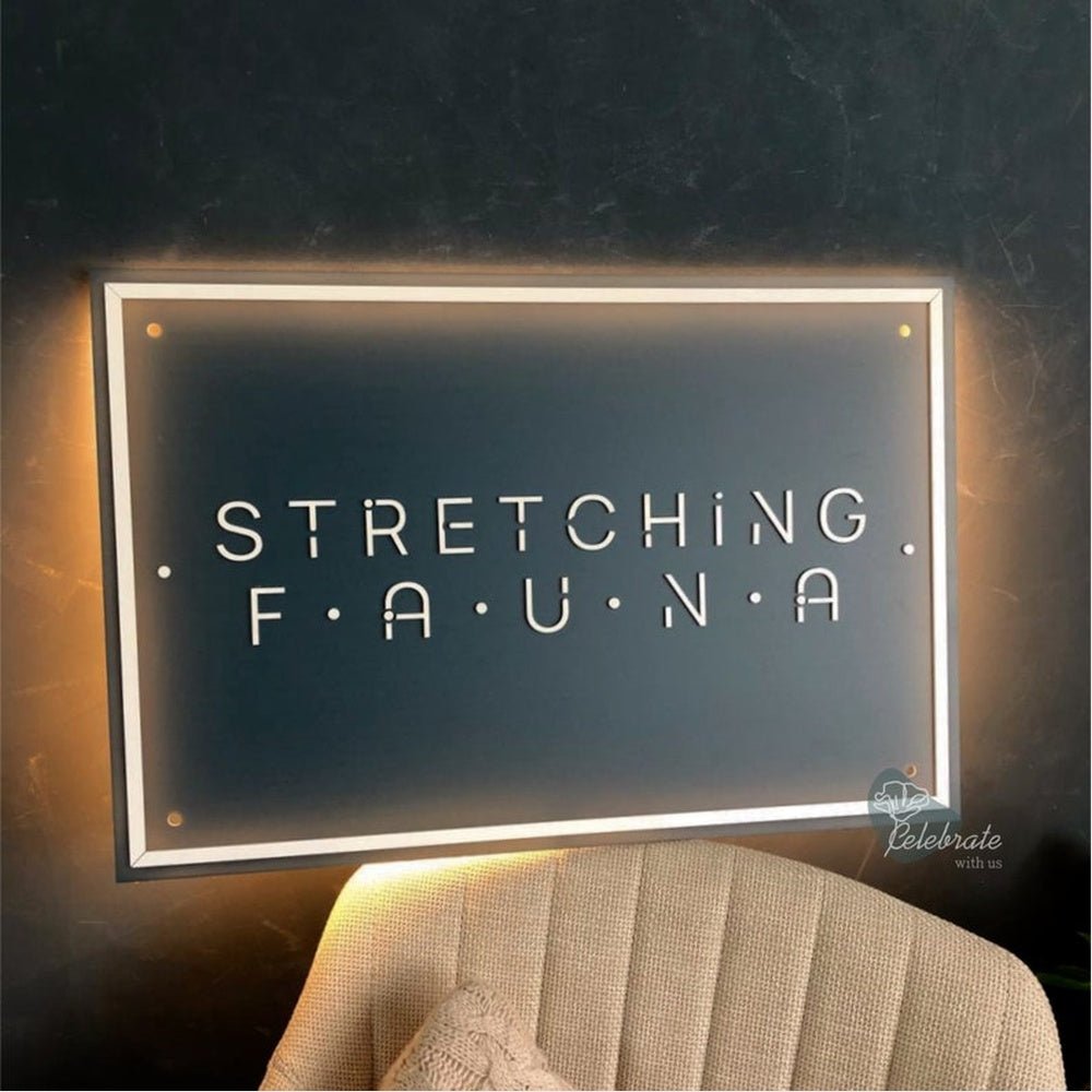 Stretching Fauna Acrylic Business Logo Sign - Shineneon