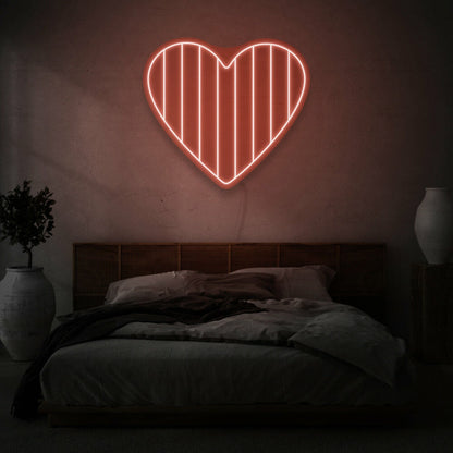 Striped Heart Led Neon Light | Shineneon