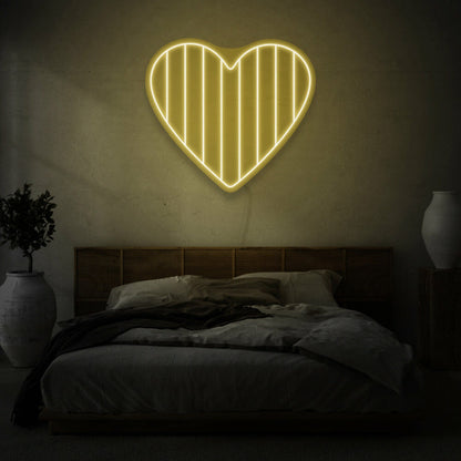 Striped Heart Led Neon Light | Shineneon
