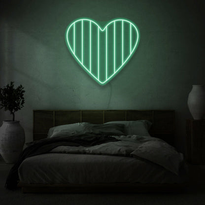 Striped Heart Led Neon Light | Shineneon
