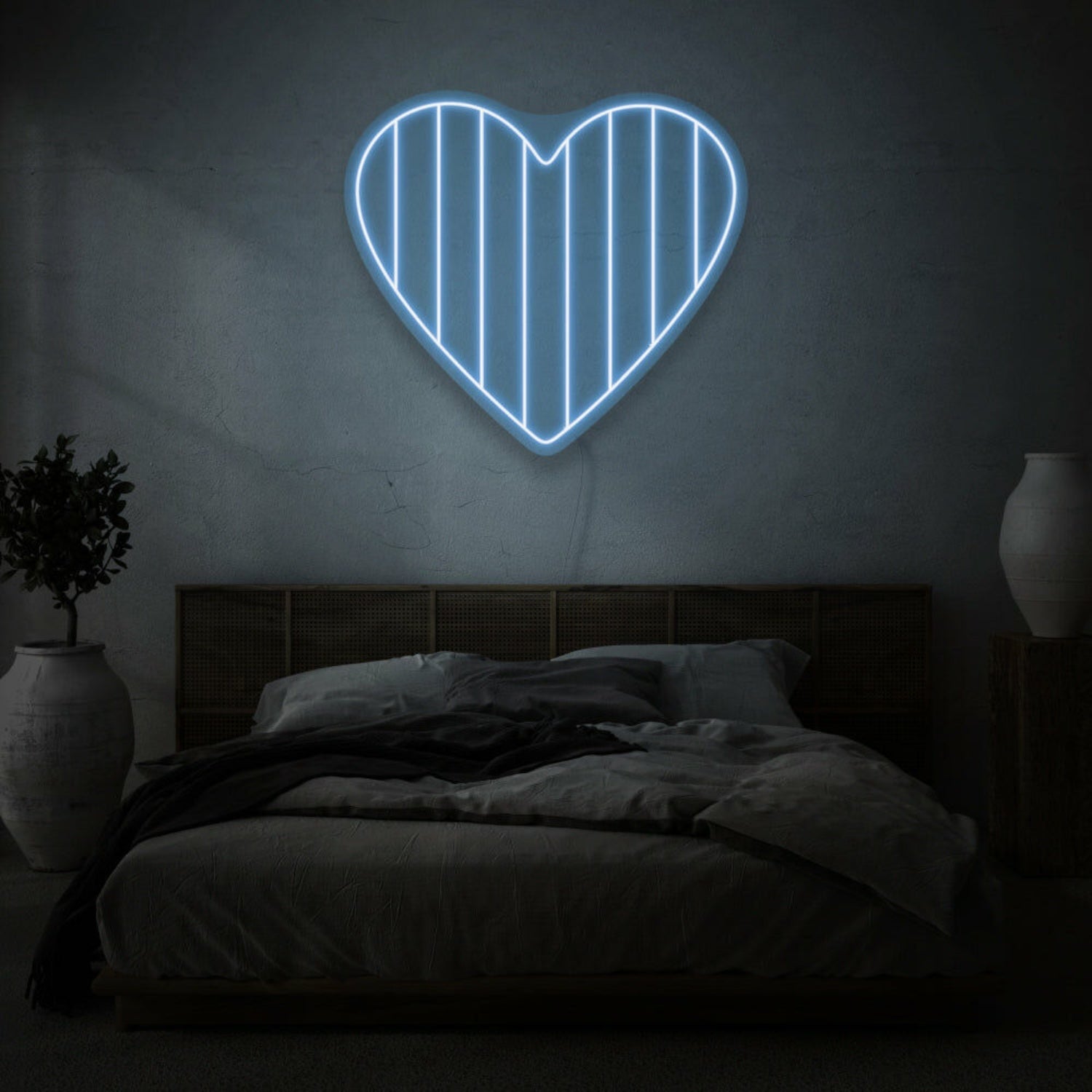 Striped Heart Led Neon Light | Shineneon