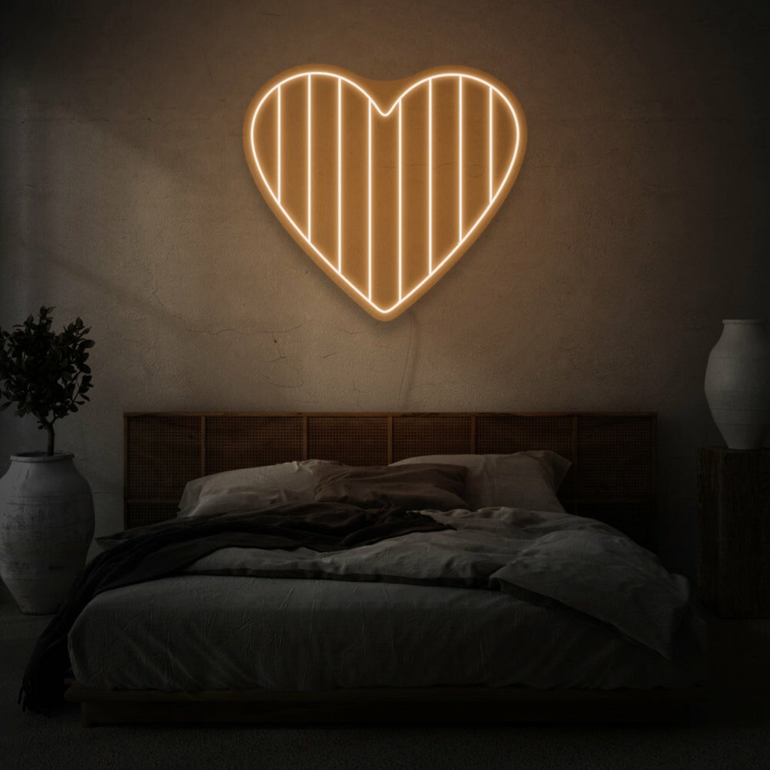 Striped Heart Led Neon Light | Shineneon