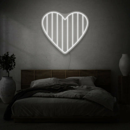 Striped Heart Led Neon Light | Shineneon