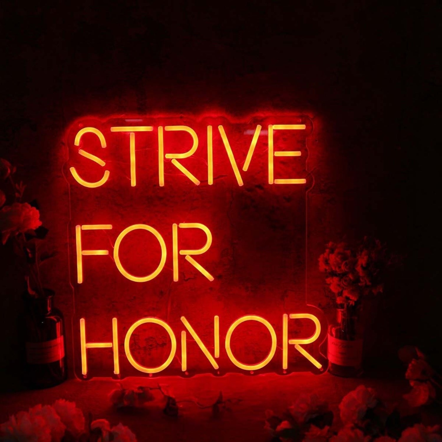 Strive For Honor Red Led Neon Sign - Shineneon