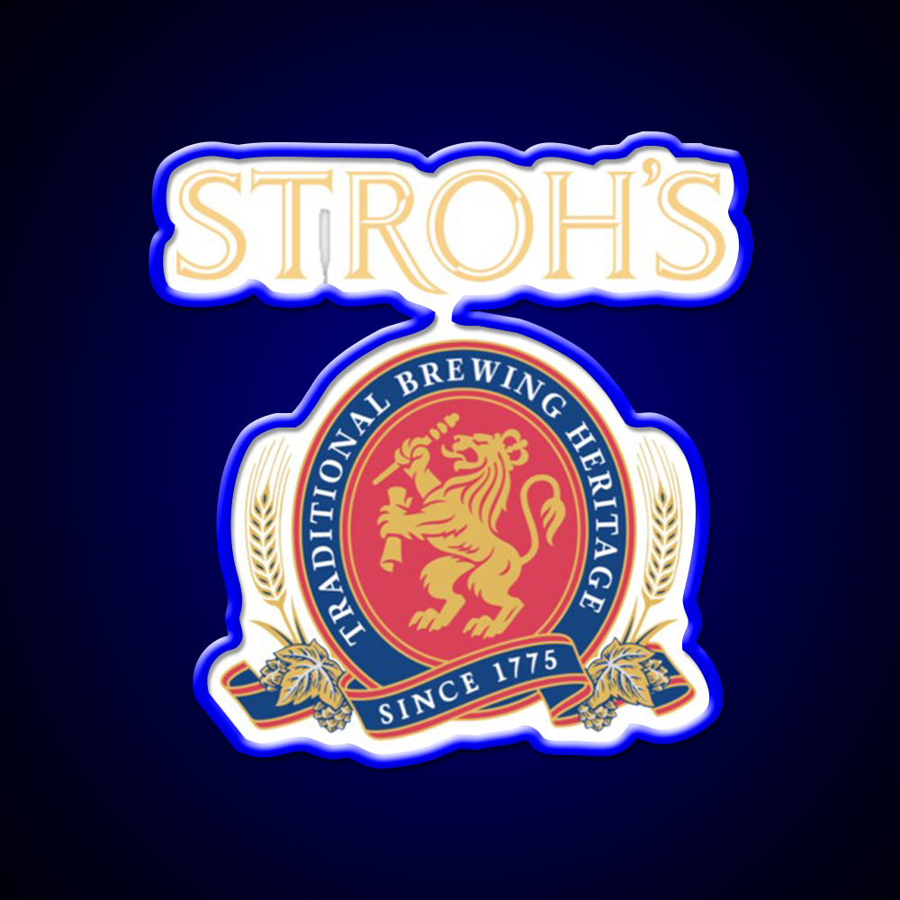 Strohs Brewery Company Beer Bar Decor Led Neon Sign Rgb Color