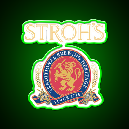 Strohs Brewery Company Beer Bar Decor Led Neon Sign Rgb Color
