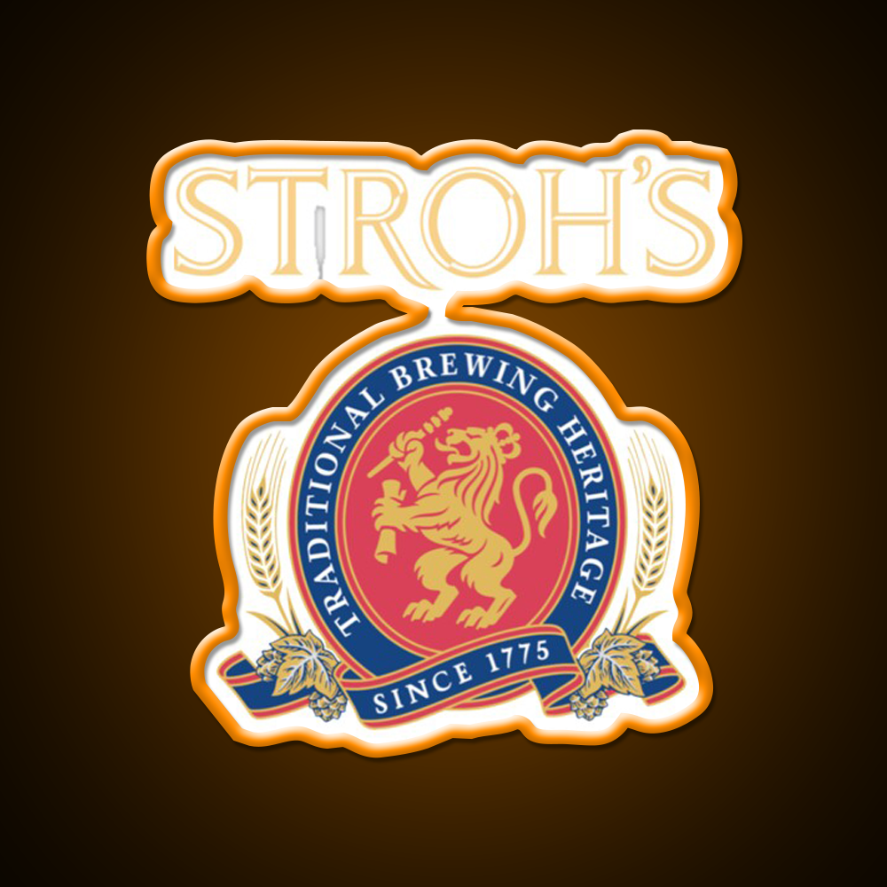 Strohs Brewery Company Beer Bar Decor Led Neon Sign Rgb Color