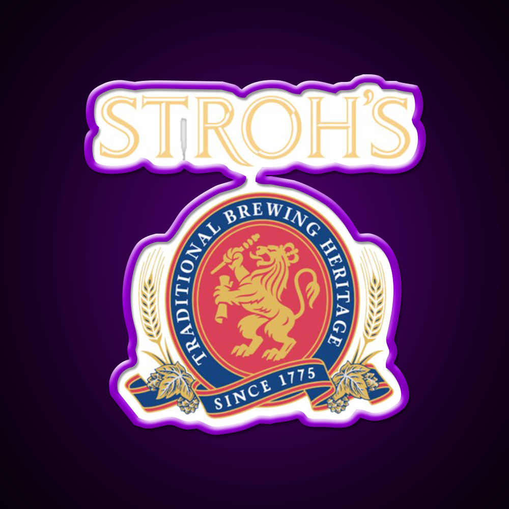 Strohs Brewery Company Beer Bar Decor Led Neon Sign Rgb Color
