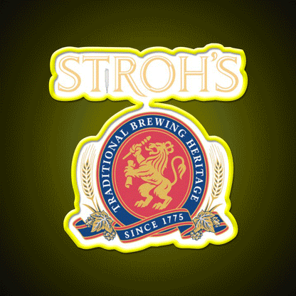 Strohs Brewery Company Beer Bar Decor Led Neon Sign Rgb Color