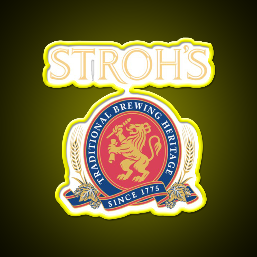 Strohs Brewery Company Beer Bar Decor Led Neon Sign Rgb Color
