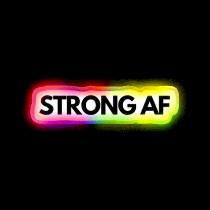 Strong Af Gym Fitness Led Neon Sign Rgb Color