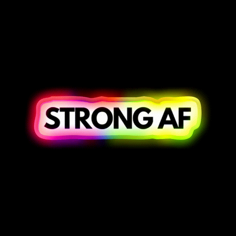 Strong Af Gym Fitness Led Neon Sign Rgb Color
