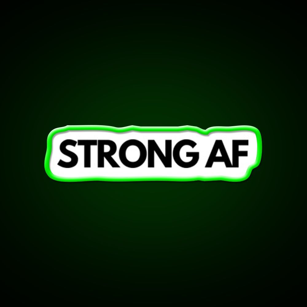 Strong Af Gym Fitness Led Neon Sign Rgb Color