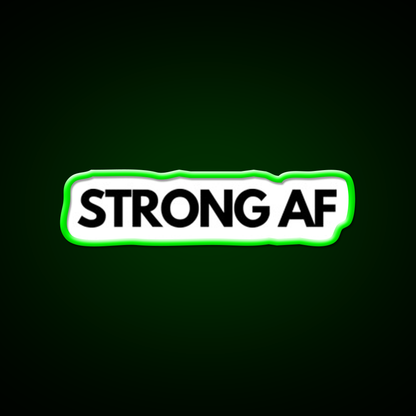 Strong Af Gym Fitness Led Neon Sign Rgb Color