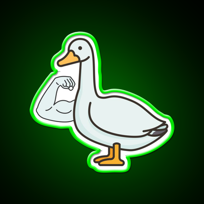 Strong Bicep Geese Goose Gym Fitness Led Neon Sign Rgb Color