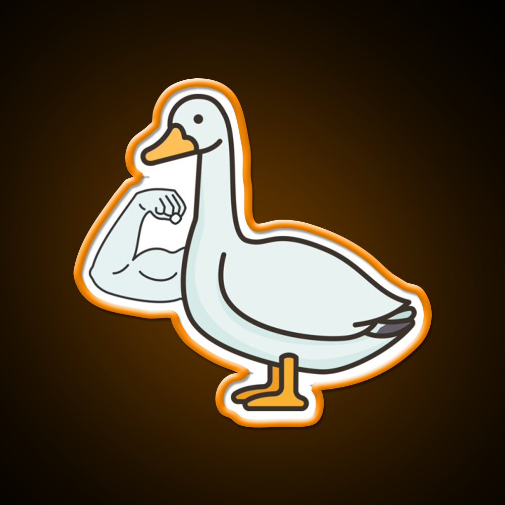 Strong Bicep Geese Goose Gym Fitness Led Neon Sign Rgb Color