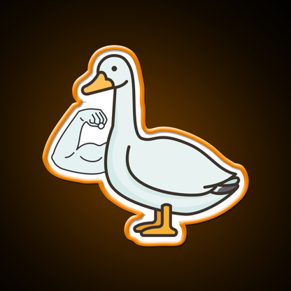 Strong Bicep Geese Goose Gym Fitness Led Neon Sign Rgb Color