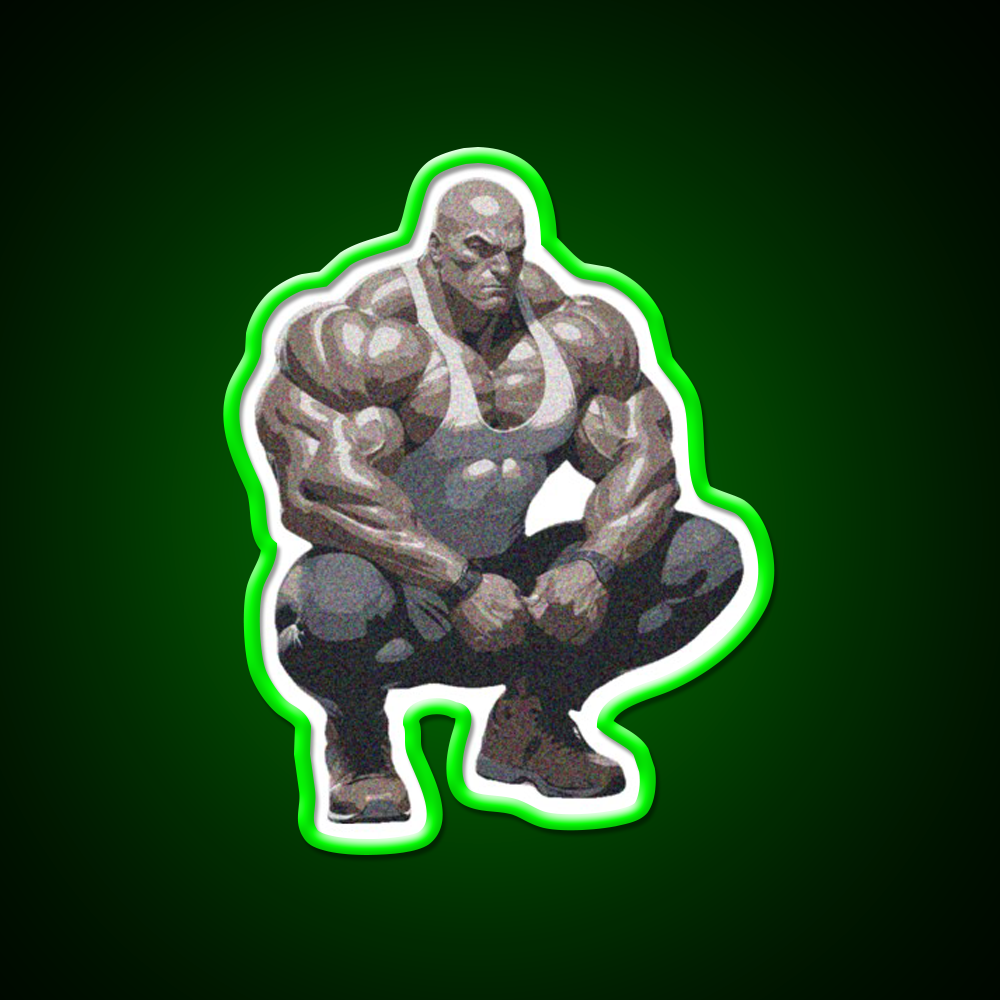 Strong Bodybuilder Gym Fitness Led Neon Sign Rgb Color