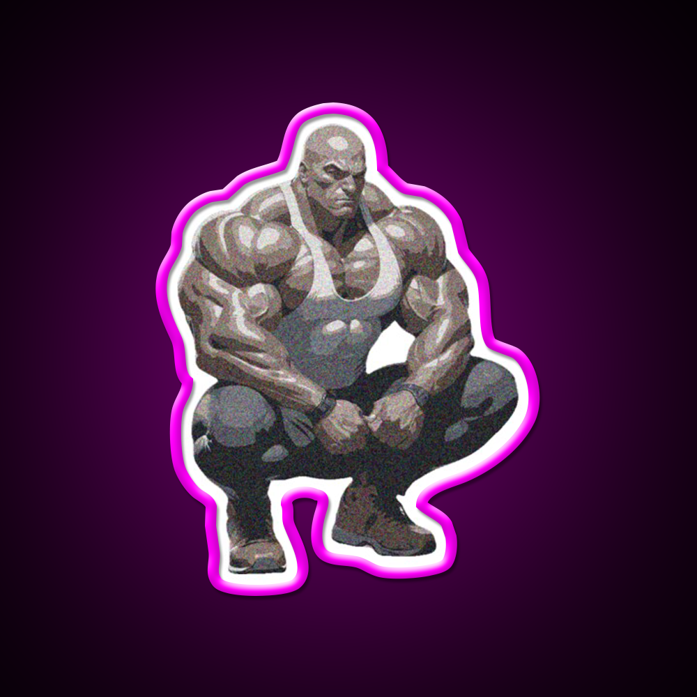 Strong Bodybuilder Gym Fitness Led Neon Sign Rgb Color