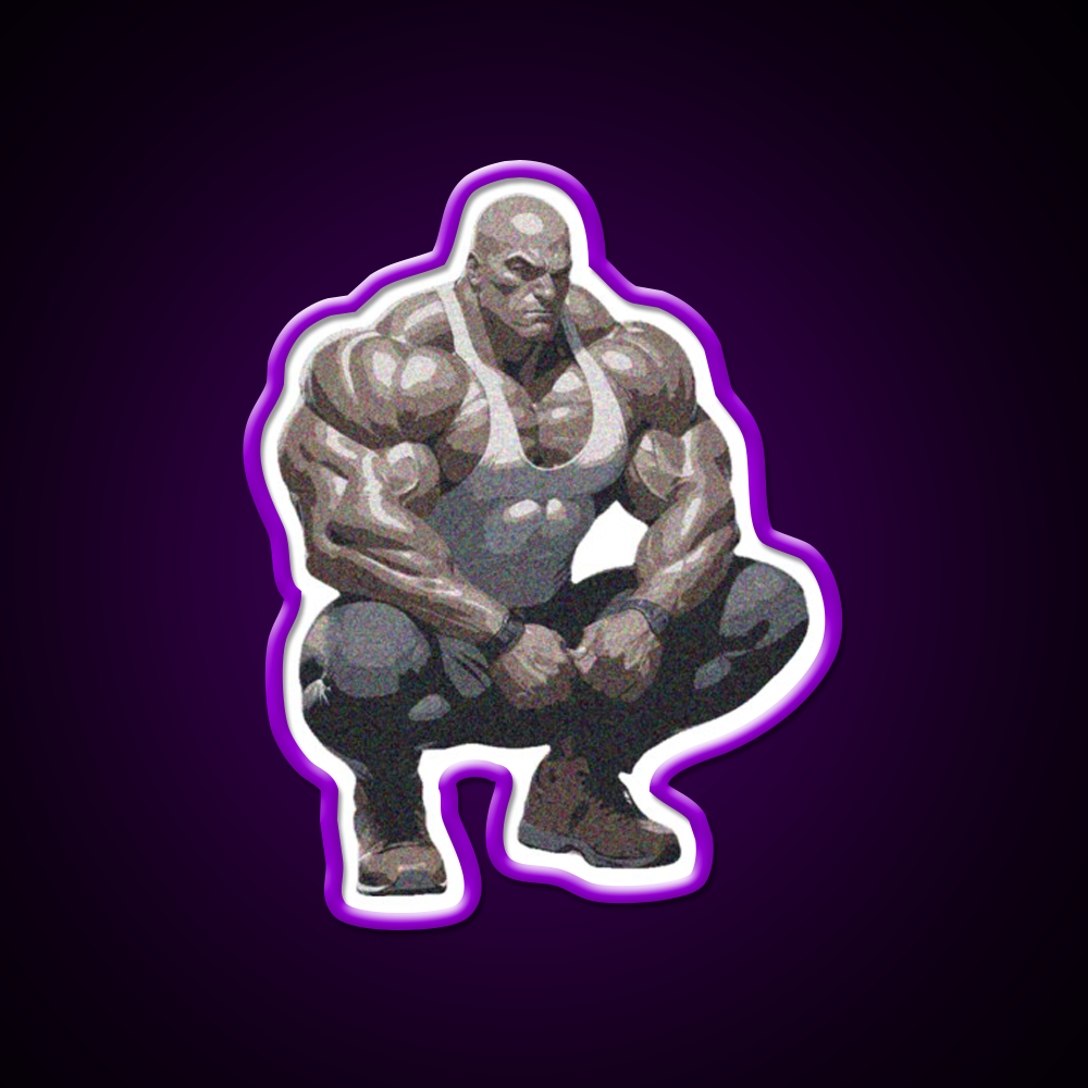 Strong Bodybuilder Gym Fitness Led Neon Sign Rgb Color