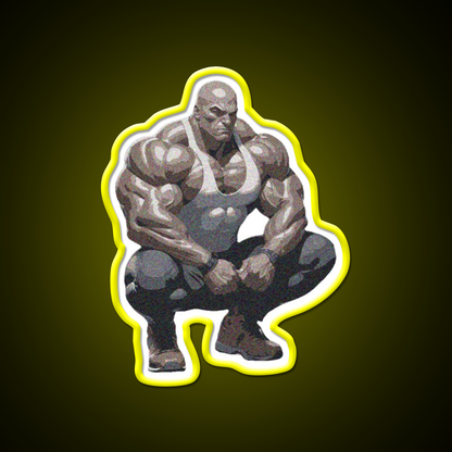 Strong Bodybuilder Gym Fitness Led Neon Sign Rgb Color